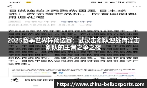 2025赛季世界杯预选赛：武汉击剑队迎战菏泽击剑队的王者之争之夜